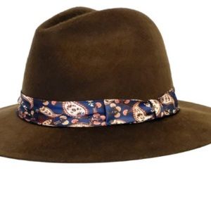 Wyeth by Todd Magill Brown Hat with Blue Band